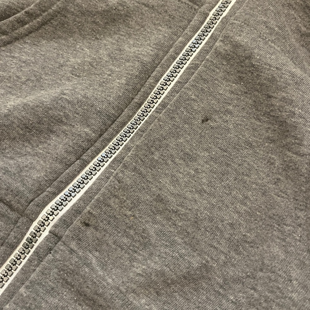 Custom Grey Zip Up Hoodie ๐งฅ โ Sherpa Lined Fall Jacket XS/S - Picture 7 of 8